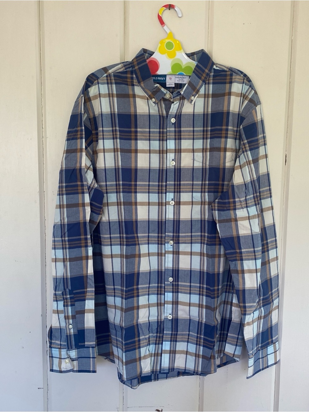 NWT Old Navy Men’s Blue Plaid Shirt